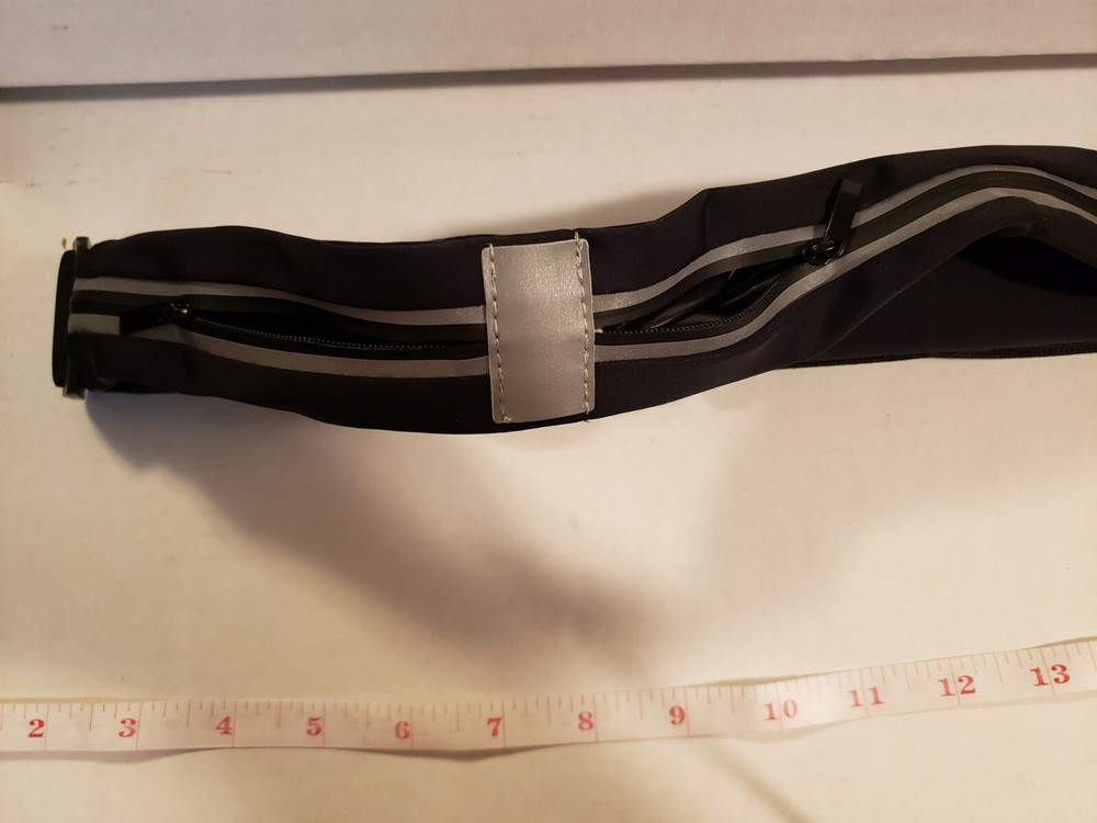 Reflective Running Belt With Double Zip Pouches