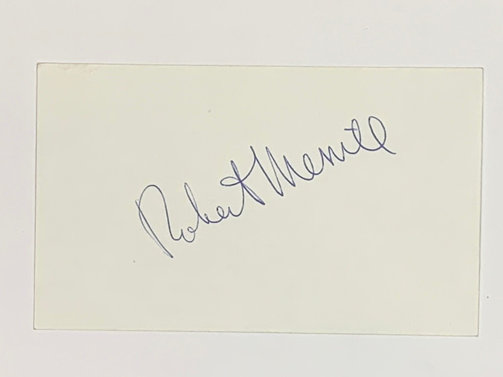 Robert Merrill Signed Autograph 3x5 index Card Opera Singer Actor