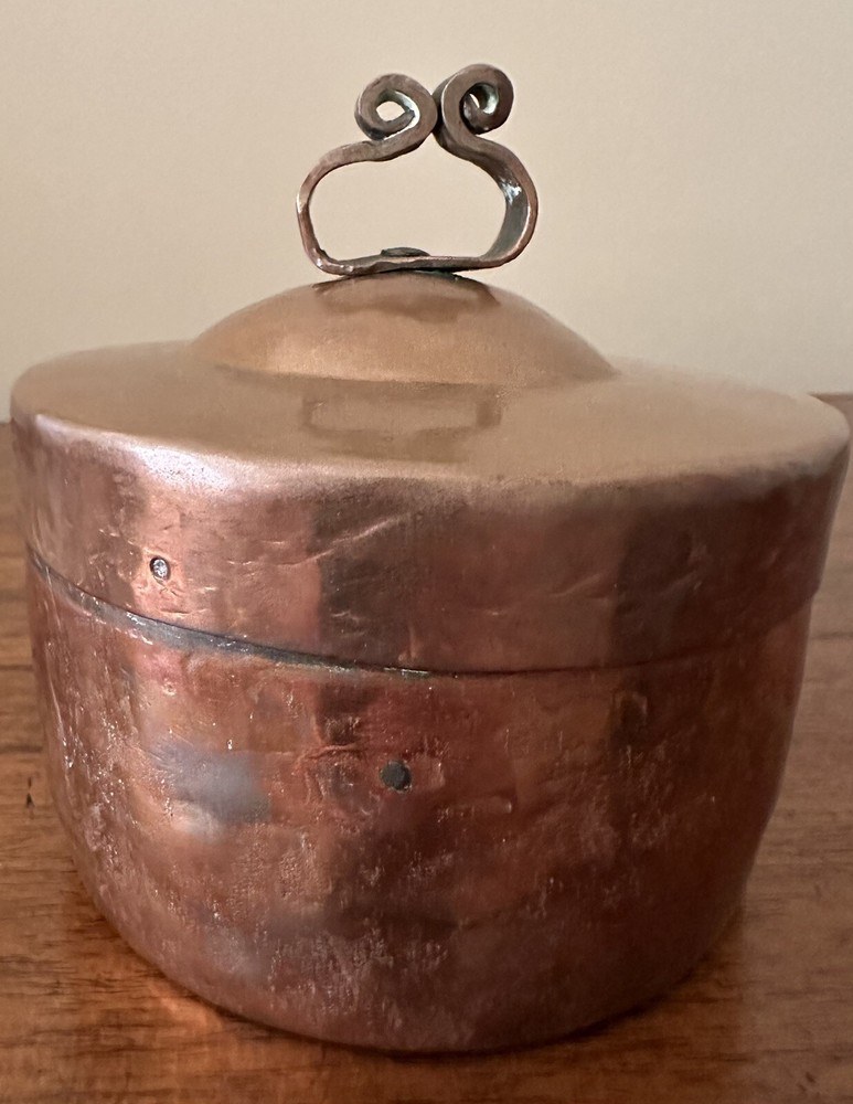 Vintage Hammered Candy Pot With Lid