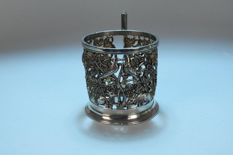 Antique Hand Crafted Repousse Silver Set.