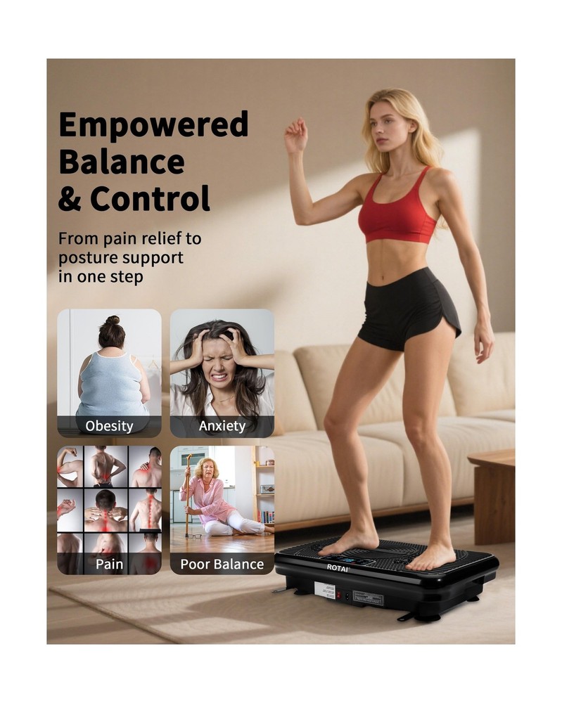 Shake Plate Vibration Exercise Machine for Lymphatic Drainage Massager & Weig...