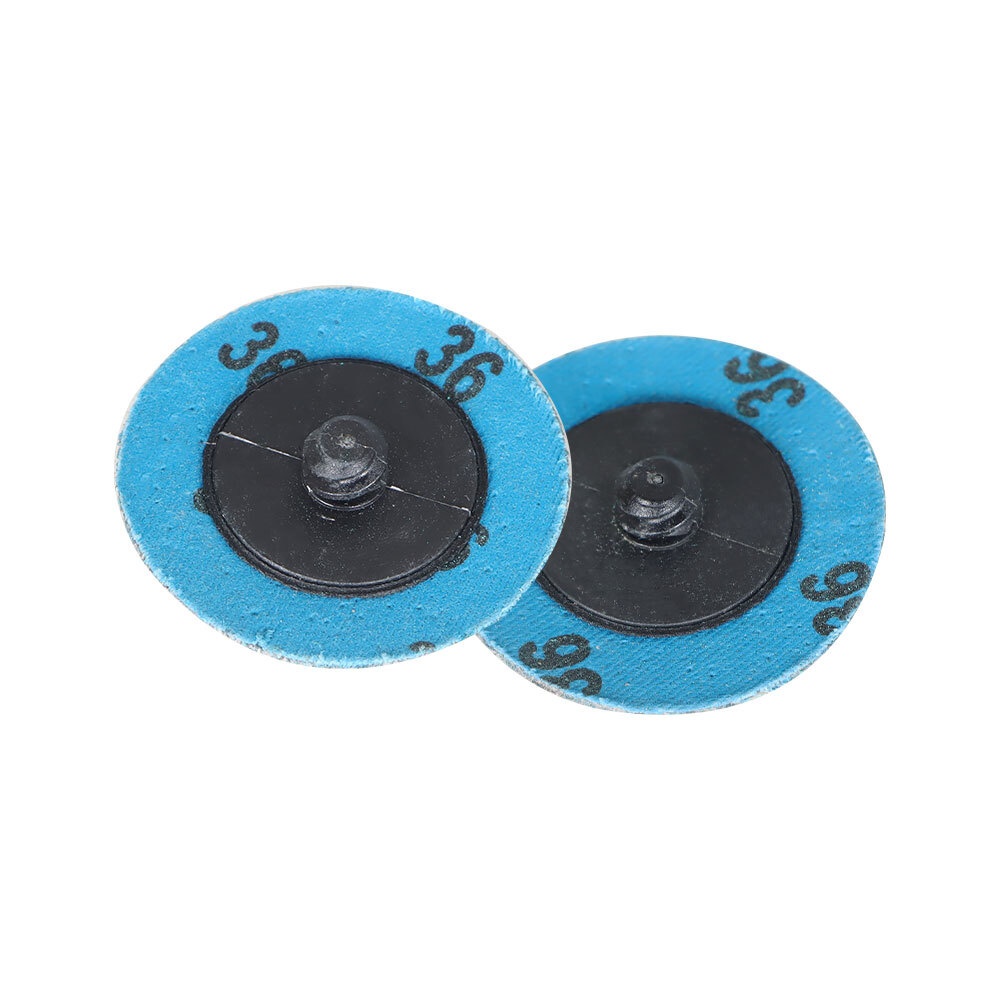 25 Pcs 2" 36 Grit Zirconia + Grind Aid Quick Change Sanding Discs Type