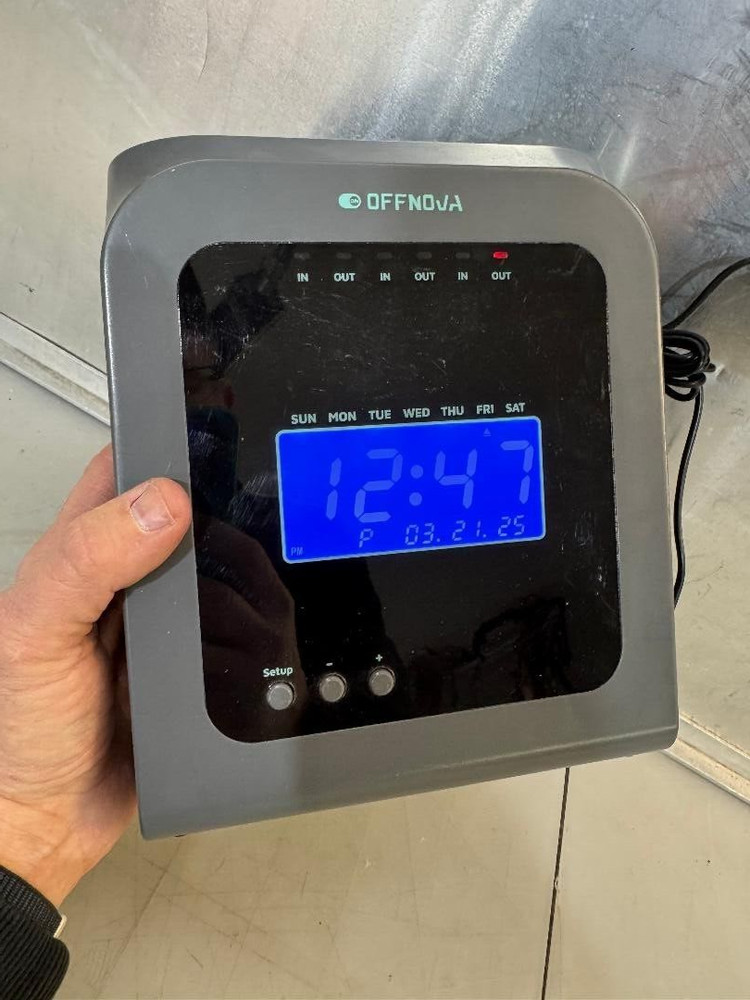 OFFNOVA TIME RECORDER ATTENDANCE MACHINE OPEN BOX READ DESCRIPTION