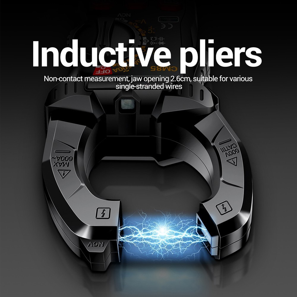 CM85 Clamp Meter with Backlight Flashlight NCV Diode Buzzer 6000 Count