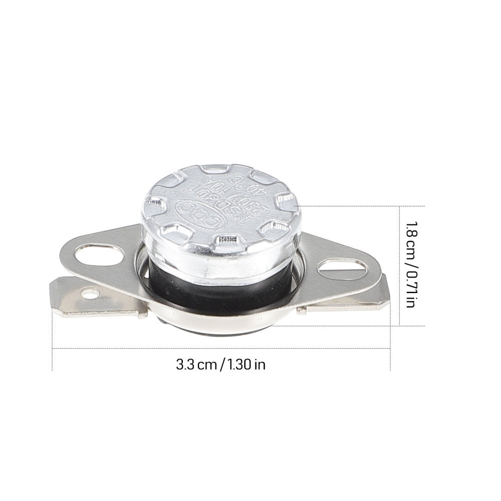 10Pcs Normally Open Temperature Switch Adjustable Thermal Control 250V 10A