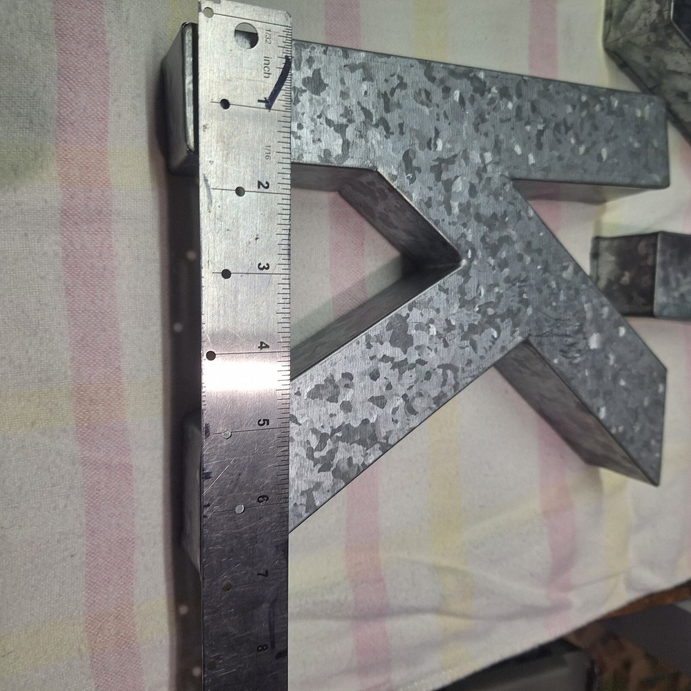 Corrugated Steel Box Letter "K"