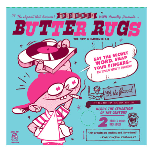 Thud Rumble Butter Rugs 7" White Slipmats (Pair)