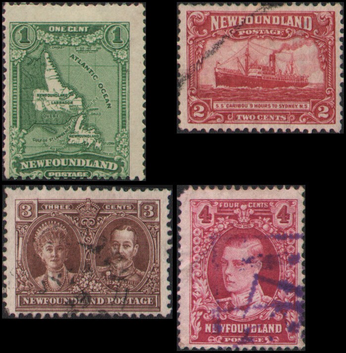 Canada-Newfoundland #145-148 Used