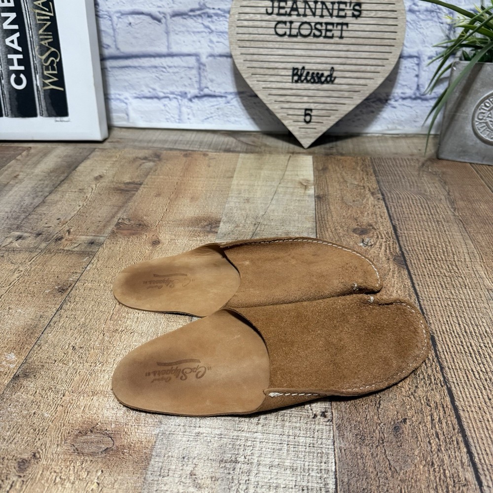 CP Slippers Minimalist Tan Leather Slippers - Large