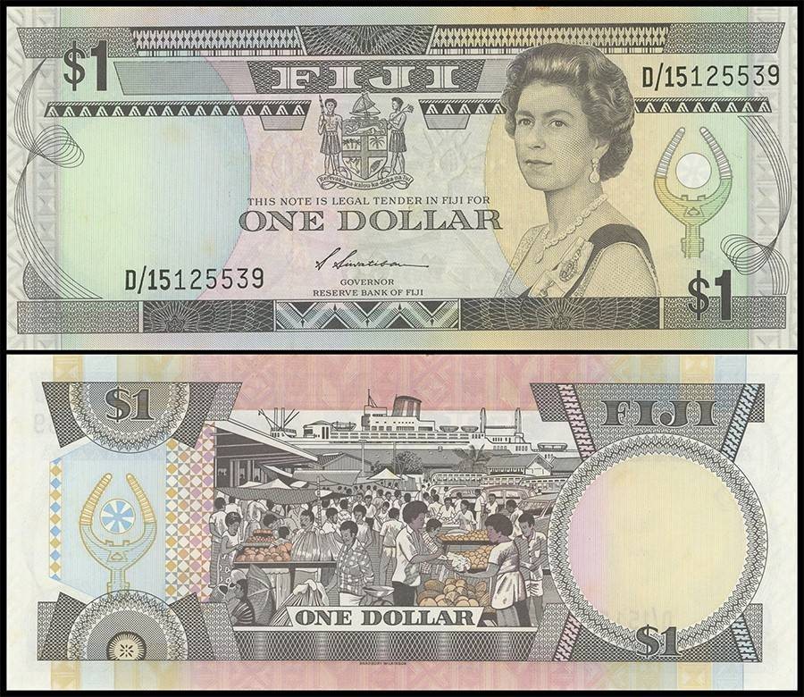 Fiji 1 Dollar, 1987 ND, P-86, UNC