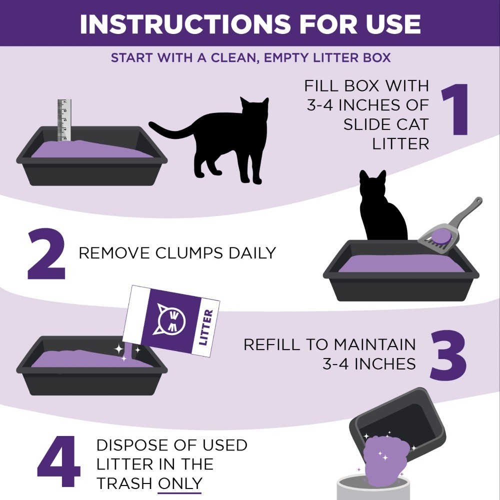 Slide Easy Clean-up Multi-Cat Clumping Litter for Odor Control 14 lbs