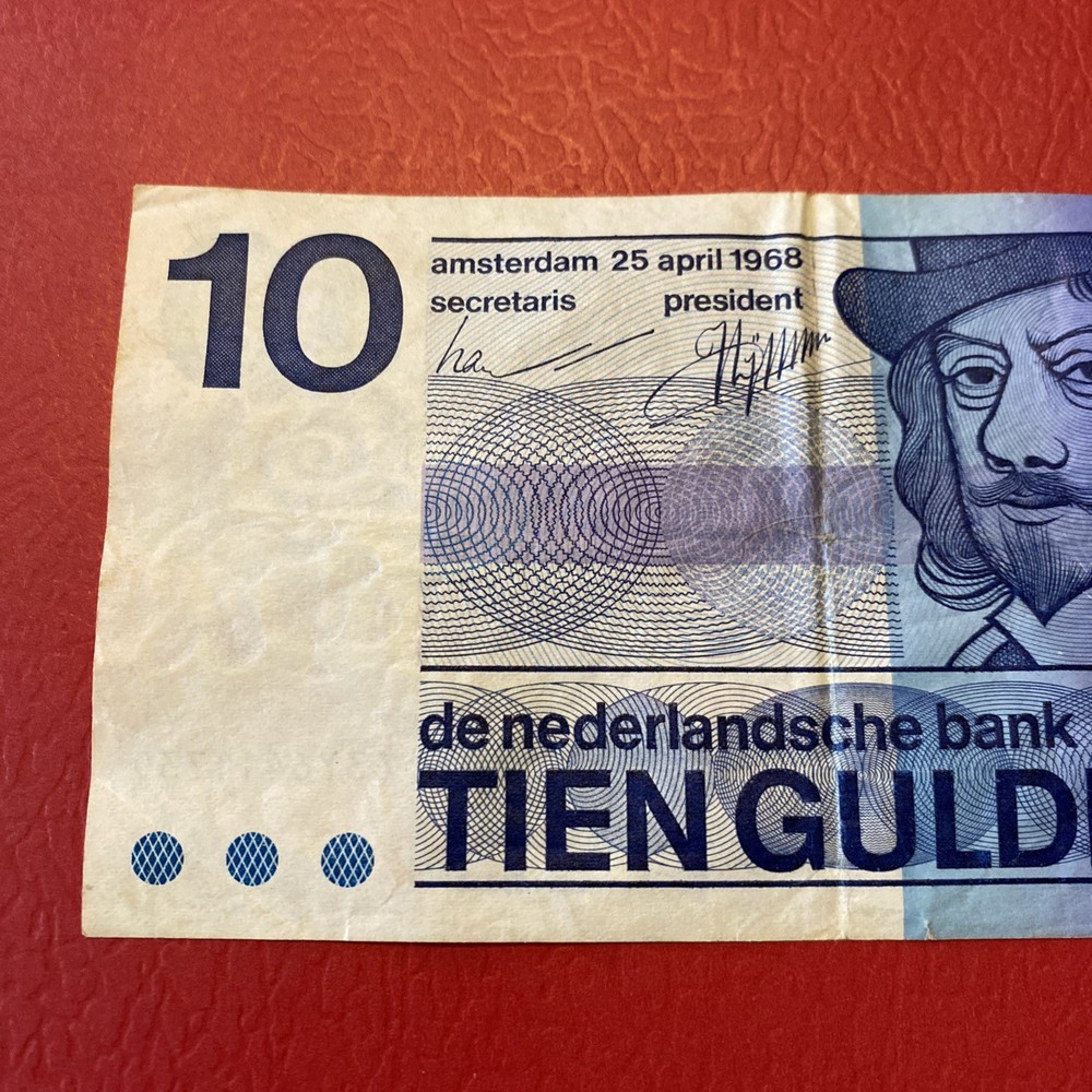 Netherlands- 10 Gulden- 1968