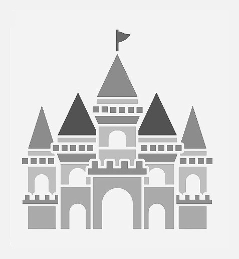 12"x12" Clear Plastic Stencil - Castle (SC441)