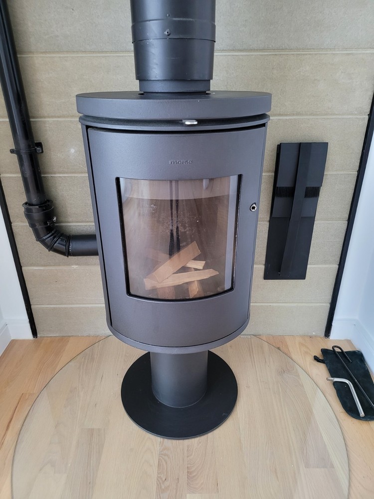 Morso 6148 B Wood Burning Stove & Morso Loop Fire Tools, Both Essentially New