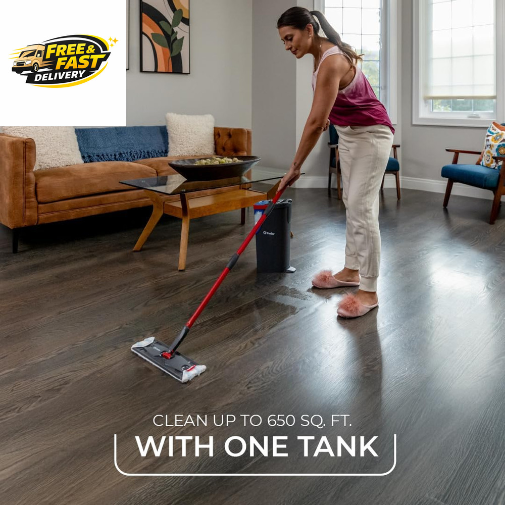 H2Pro Flat Mop System | Quick Cleaning Tool | Clean with Water | Machine Washab