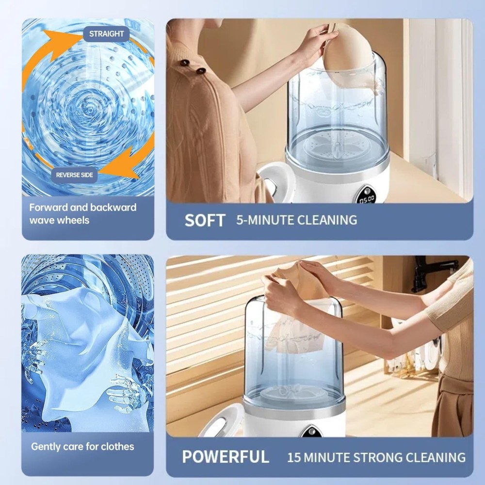 Portable Washing Machine, Compact Mini Washing Machine for Delicates & light ...