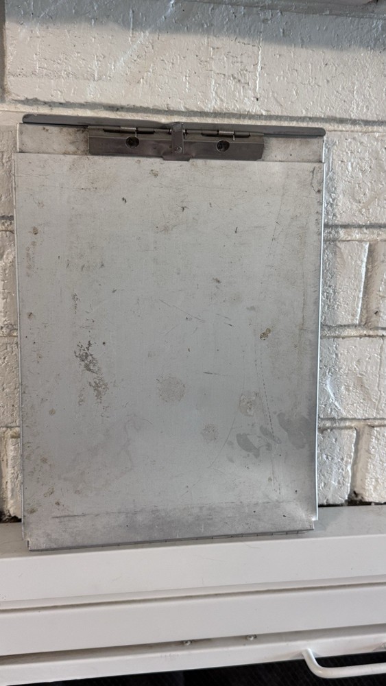 METAL Auction CLIPBOARD STORAGE Aluminum Auctioneers Ticket Writter Pad boad