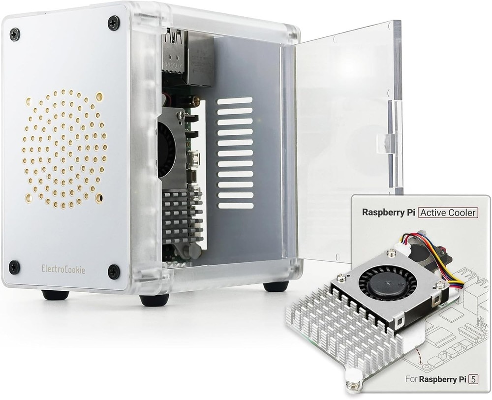 Sleek Mini Tower Case for Raspberry Pi 5 – Quick Access and Cooling Included