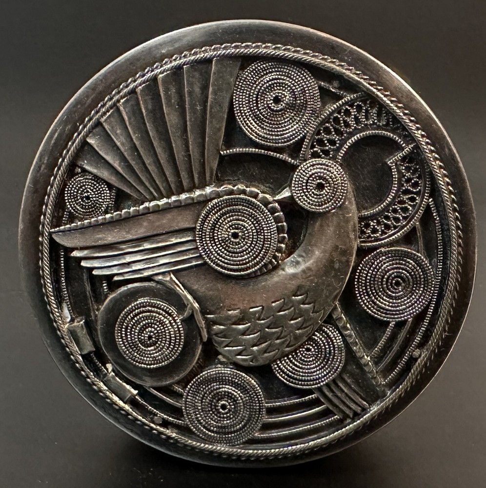 ERHARD & SOHNE SILVER JUGENDSTIL TRINKET BOX