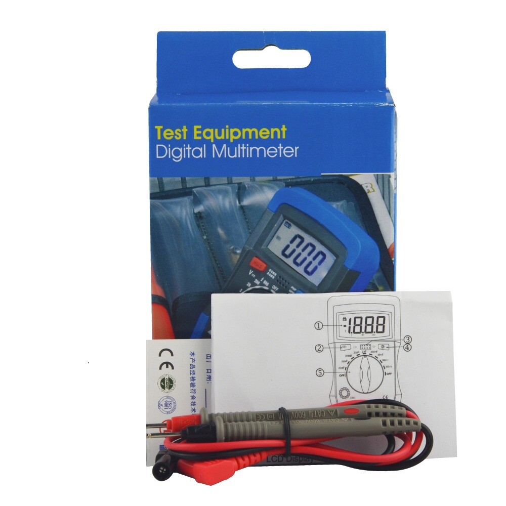 Handheld Capacitor Tester Digital Mini Capacitance Meter Data Hold 200pF-20mF