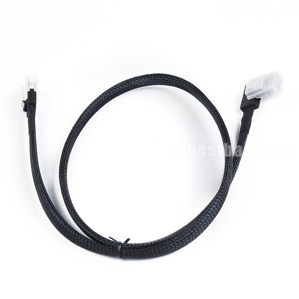 Slim Flat Right Angled Mini SAS 36pin SFF-8087 to 8087 Data Raid Cable 80cm