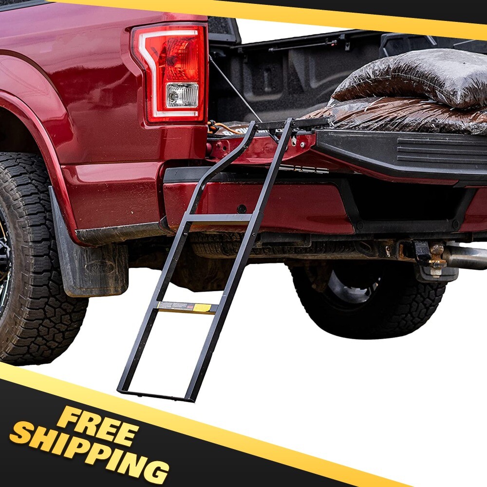 Adjustable Tailgate Ladder Pickup Truck Rear Gate Step Ladders Universal 305LBS