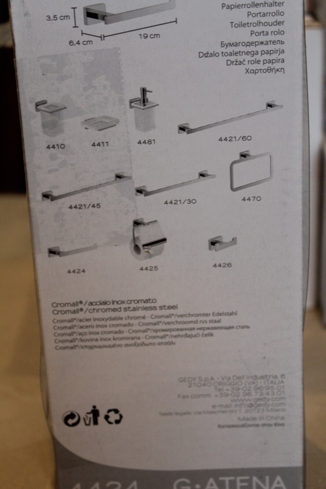 Nameeks 4424 Chrome Gedy Wall Mounted Tissue Holder