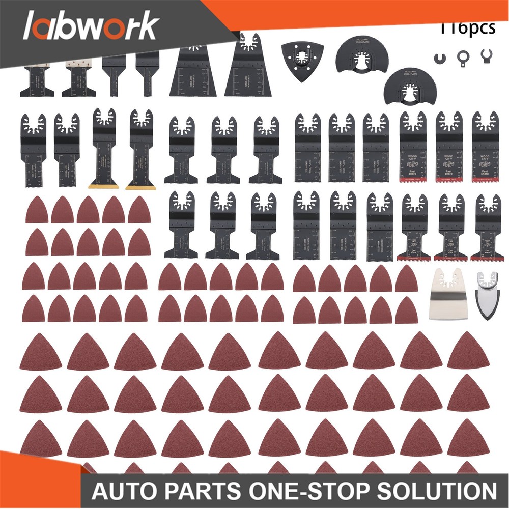 Labwork 116pcs Oscillating Multi-Tool Blades Kit - Fast Cutting & Smooth Sanding