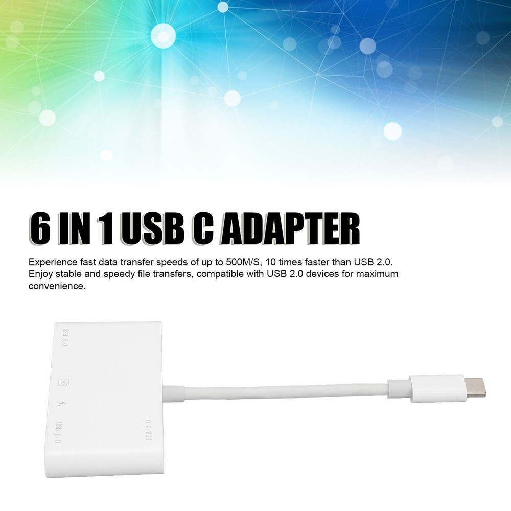 6 In 1 Memory Card Reader Plug And Play High Speed USB C Smart Camera Stora DVSN