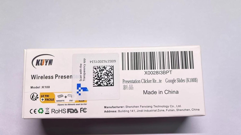 Ergonomic Wireless Presentation Clicker with USB Type C & USB-A Connectivity