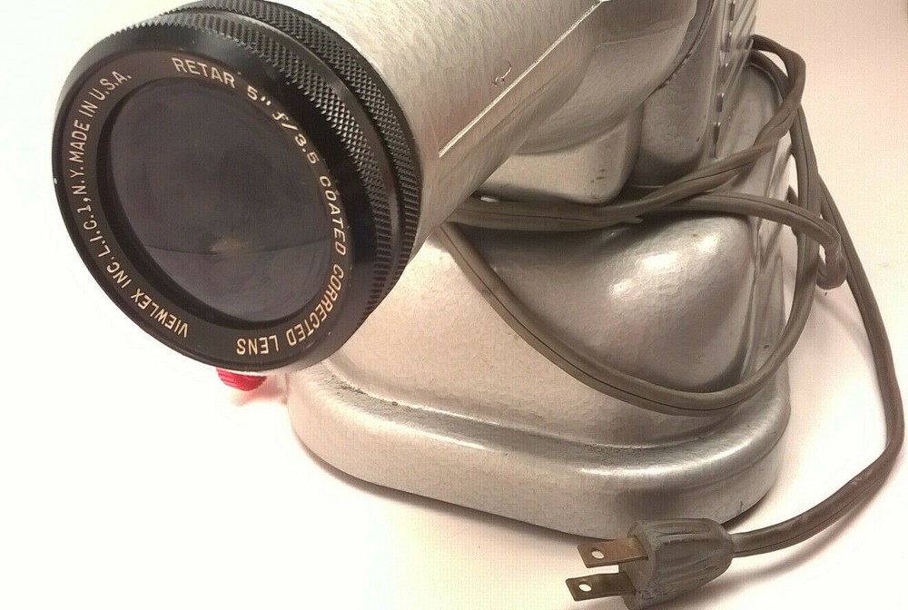 VIEWLEX Model V-3 35mm SLIDE PROJECTOR W/Slide Carrier Documents Case Vintage