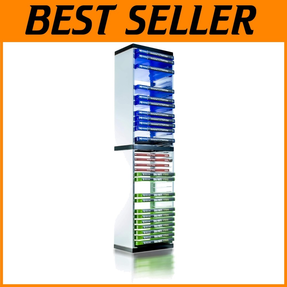 Universal Game Storage Tower for PS5 Xbox - Holds 36 Discs