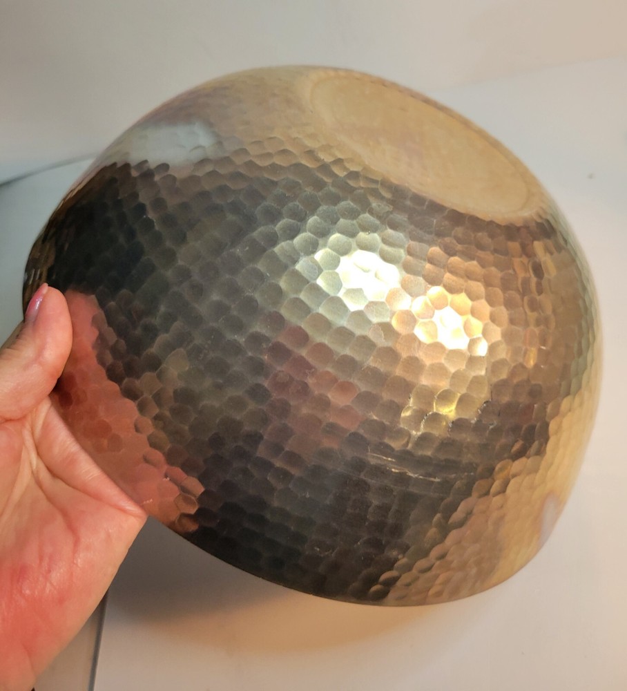 Hammered Metal 10" Serving Bowl