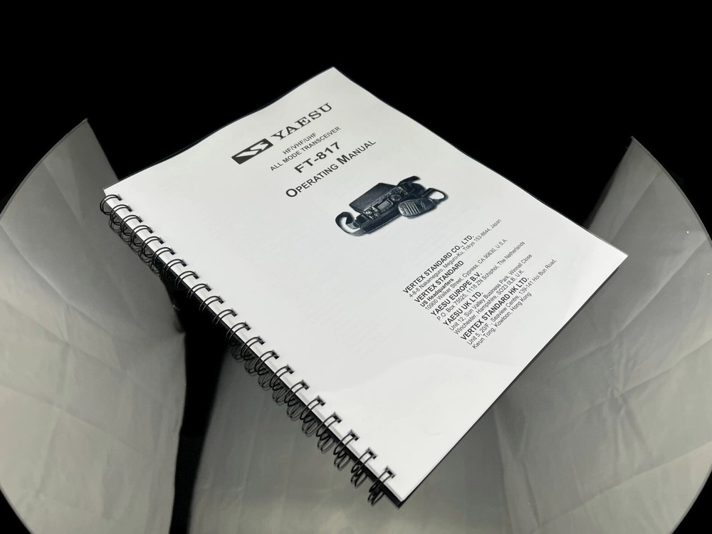 Yaesu FT-817 Transceiver Instruction Operating Manual Coil Bound