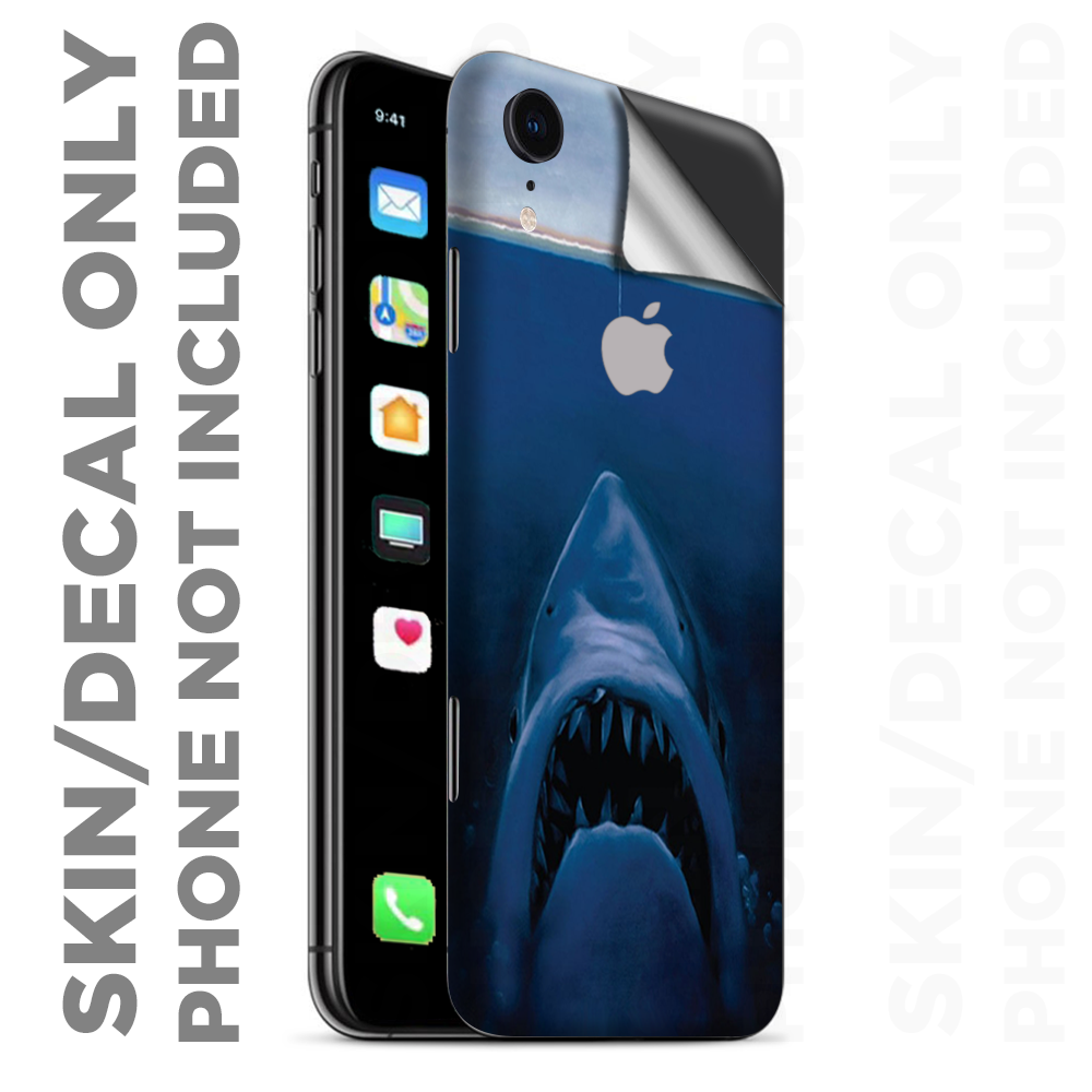 Skins Decal Wrap for Apple iPhone XR - Jaws Great White Under Boat