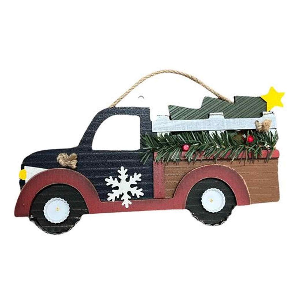 Christmas Pickup W/tree in bed 13” Hanging 3D