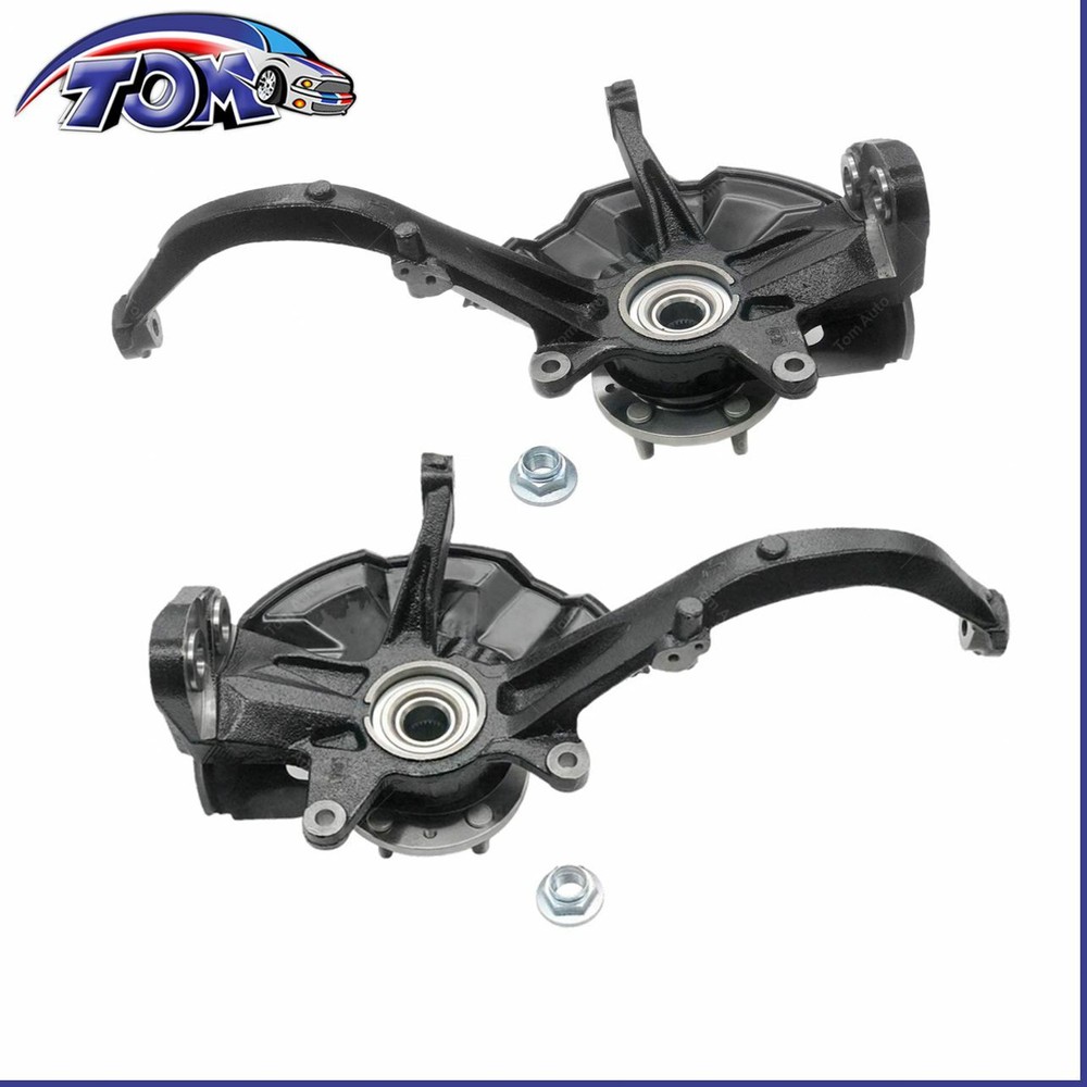 Front Wheel Hub & Steering Knuckle Pair For 2006-2012 Ford Lincoln Mercury