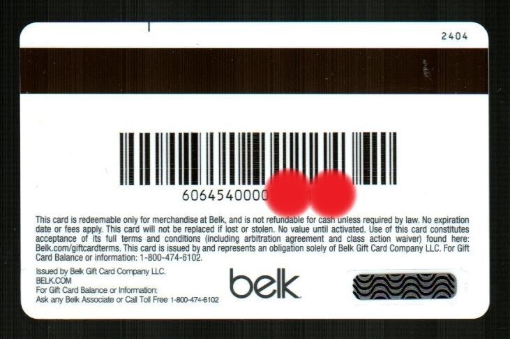 BELK Christmas Present ( 2024 ) Gift Card ( $0 )