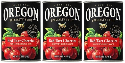 Oregon Specialty Fruit Red Tart Cherries 3 Can Pack