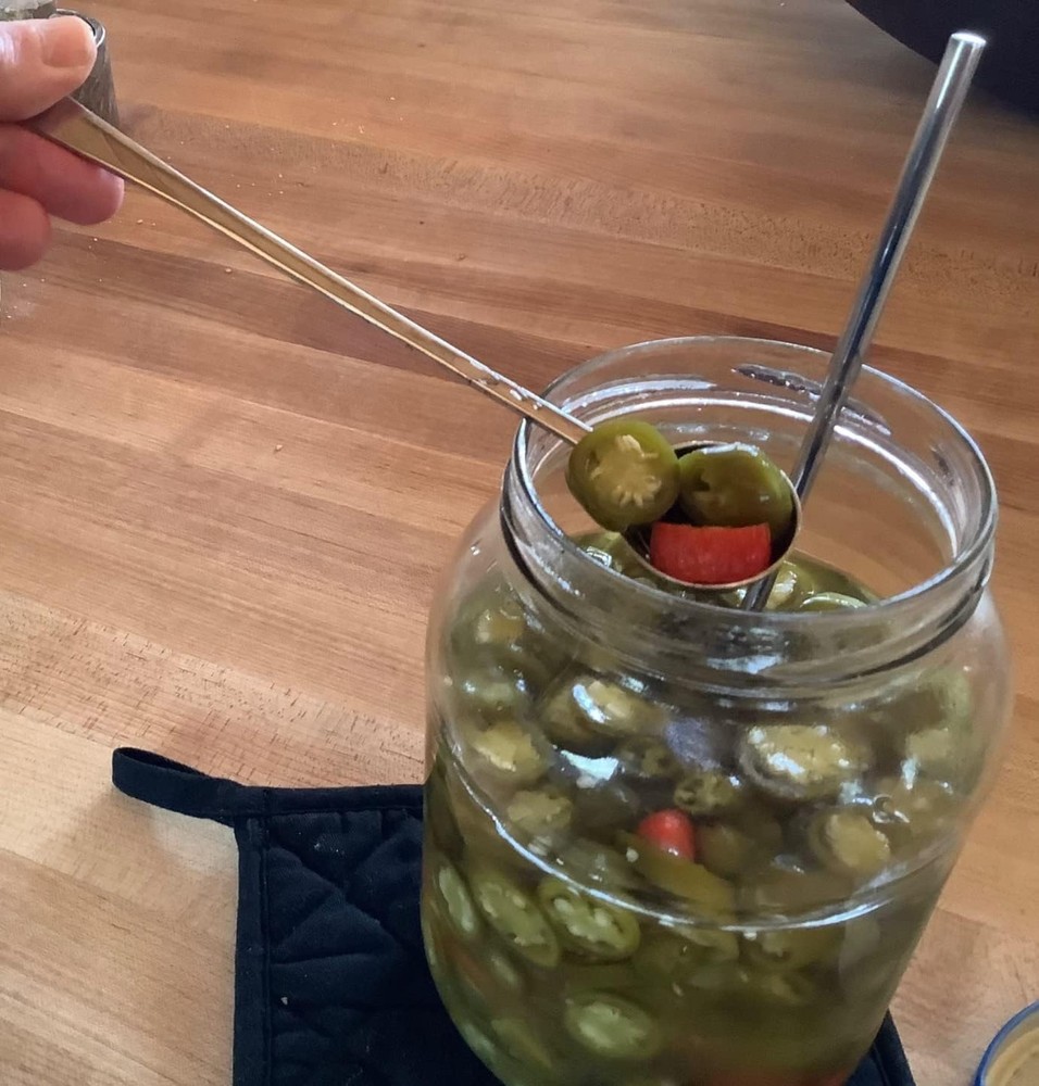 Pickle Pincher with Olive Spoon Set,Flexible Picker Fork n Long Handle Pick J...