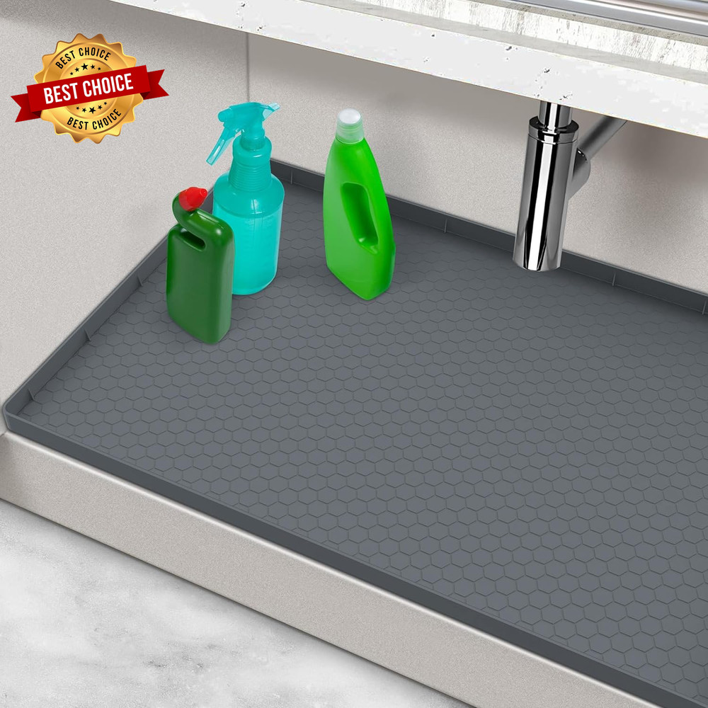 Under Sink Mats for Kitchen Waterproof, Silicone under Kitchen Sink Mats and Pro