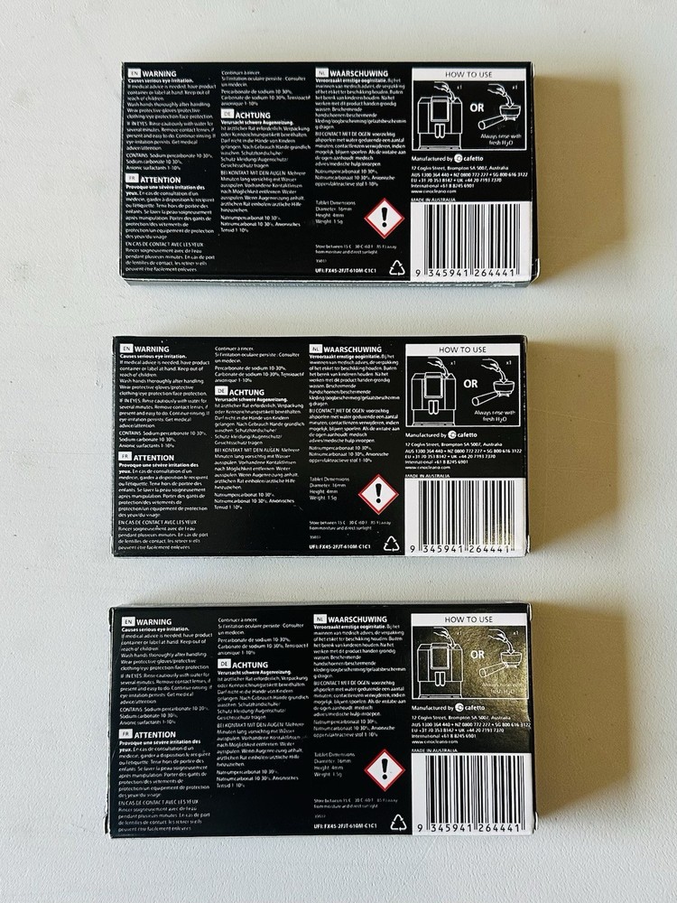 3 Pack 24 Count Espresso Machine Cleaning Tablets