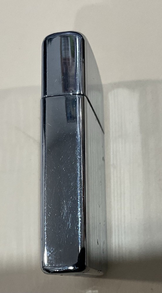 1974 Zippo Verticle Line Slimline Chrome Lighter, NOT Engraved