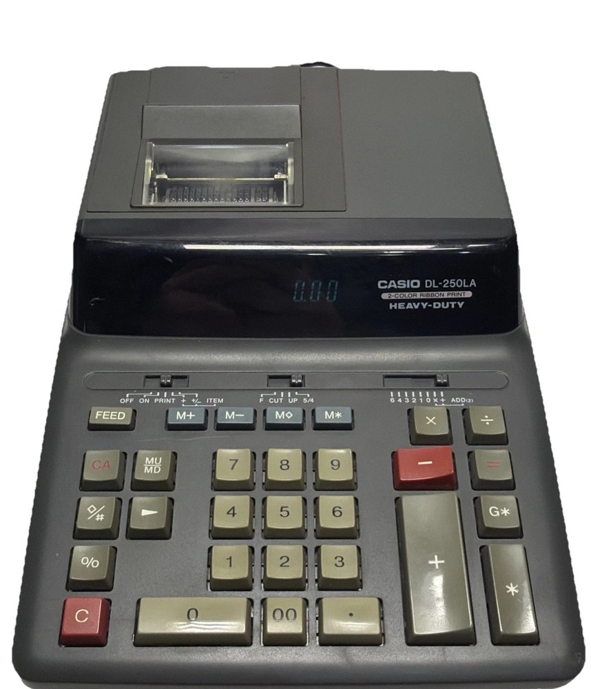 Casio DL-250LA Heavy Duty Printing Calculator Adding Machine Tested