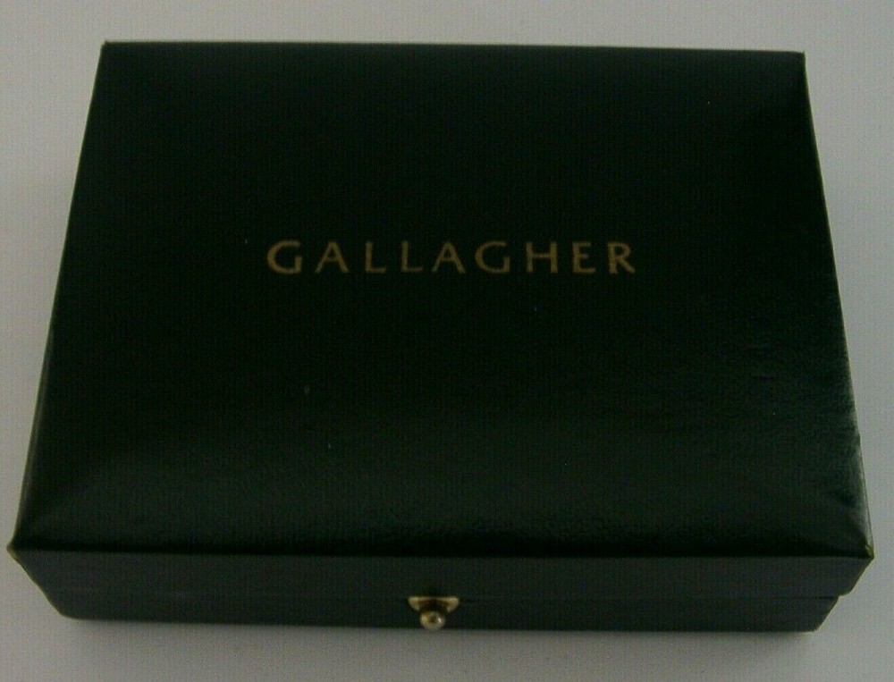 CASED BOXED SOLID STERLING SILVER BOX 1995 GALLAGHER