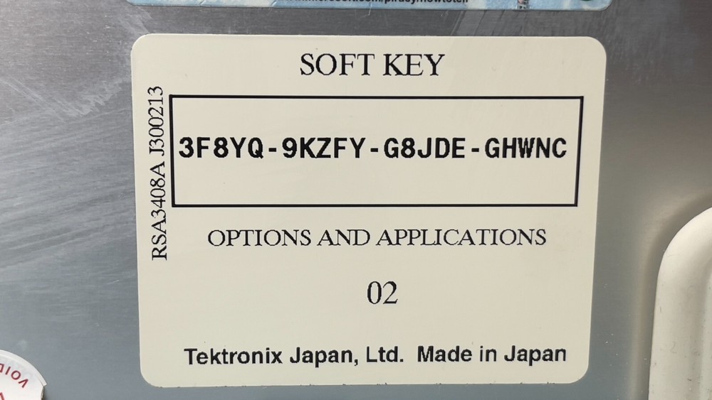 Tektronix RSA3408A Real-Time Spectrum Analyzer DC-8 GHz OPT 2
