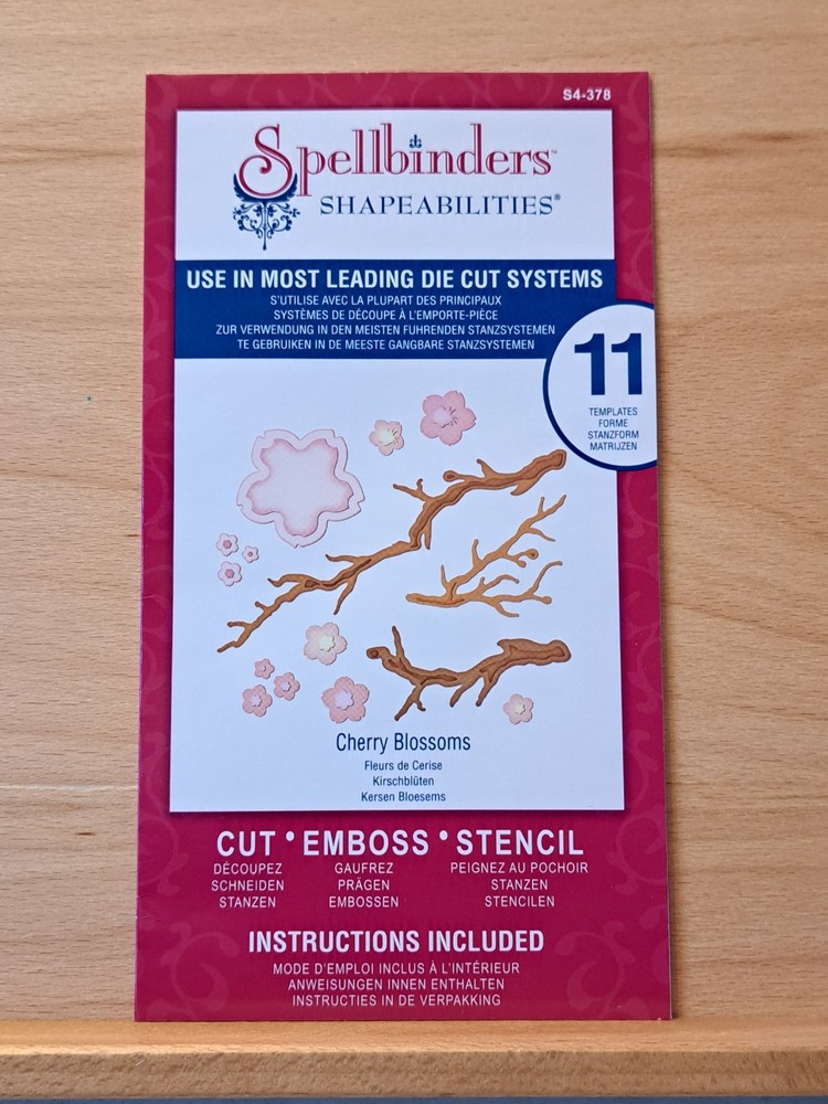 119 Spellbinders Shapeabilities Cherry Blossoms Die Cuts Cut Emboss Stencil