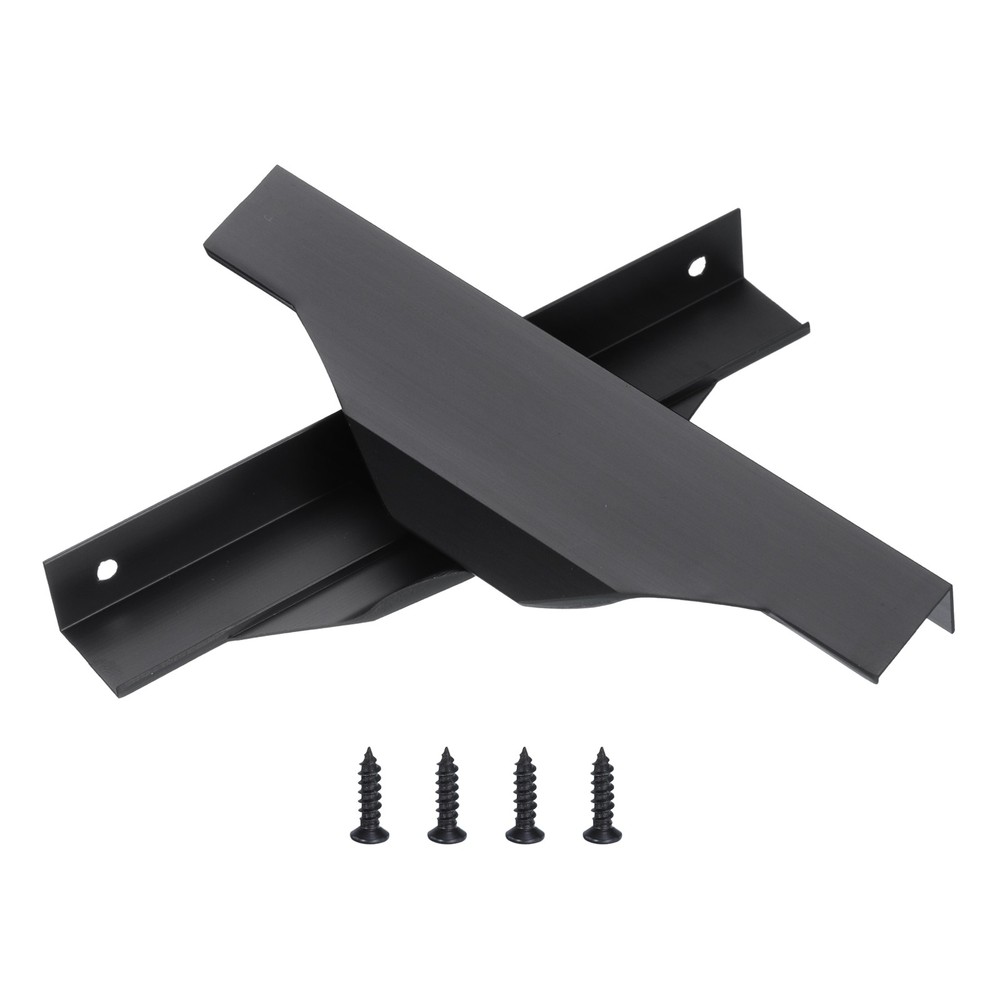 6 Pack Finger Edge Pull Cabinet Pulls Finger Pulls 128mm Hole Diameter Black