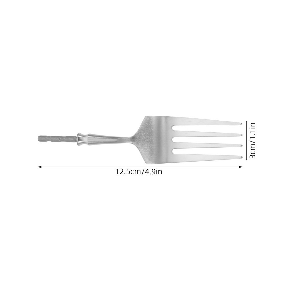 2 Pcs Forks and Spoons Replacement Heads Cutlery Dessert Component