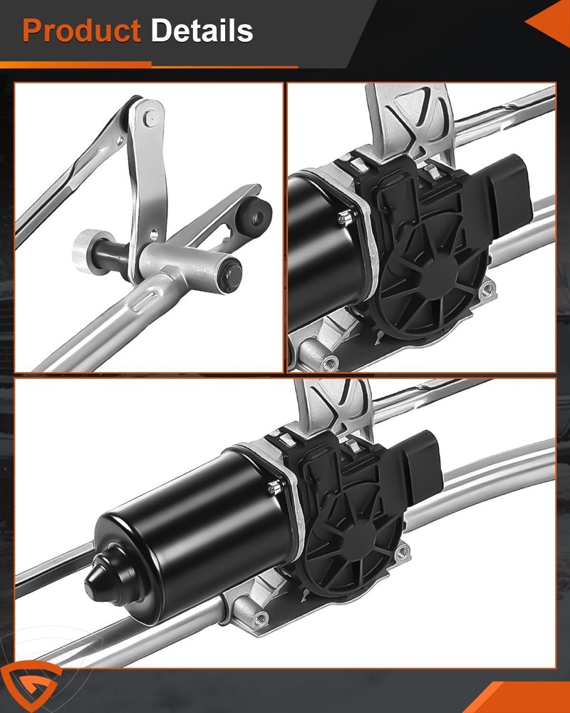 Front Windshield Wiper Motor & Linkage Assembly Compatible with Dodge 602-130AS